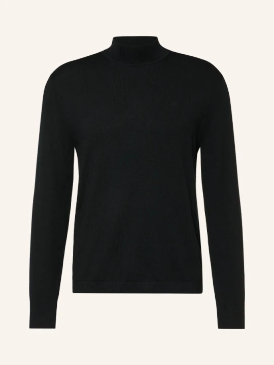 Zdjęcie produktu Calvin Klein Sweter Z Wełny Merynosowej schwarz CZARNY