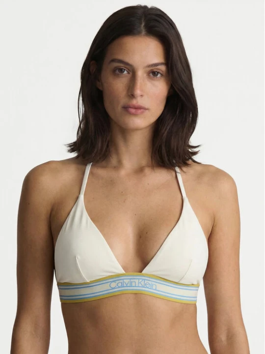 Zdjęcie produktu Calvin Klein Swimwear Góra od bikini LV00Q61214 Kremowy
