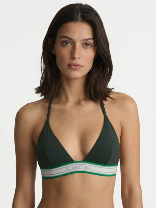 Zdjęcie produktu Calvin Klein Swimwear Góra od bikini LV00Q61214 Zielony ciemny