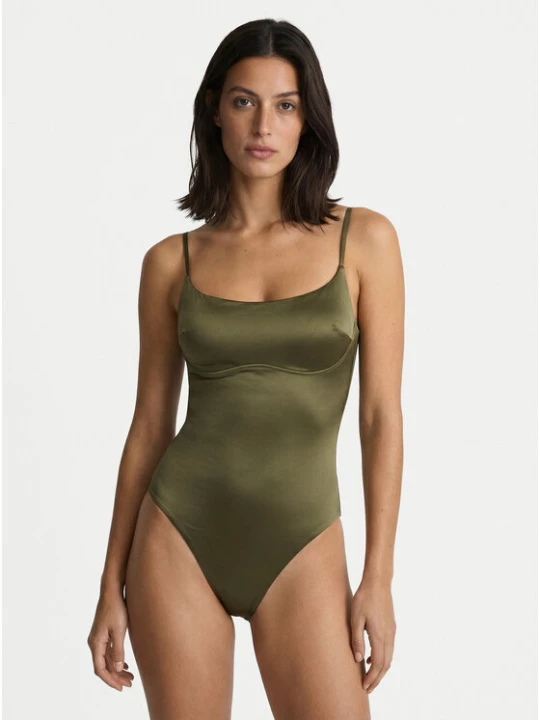 Zdjęcie produktu Calvin Klein Swimwear Strój kąpielowy LV00Q61120 Khaki