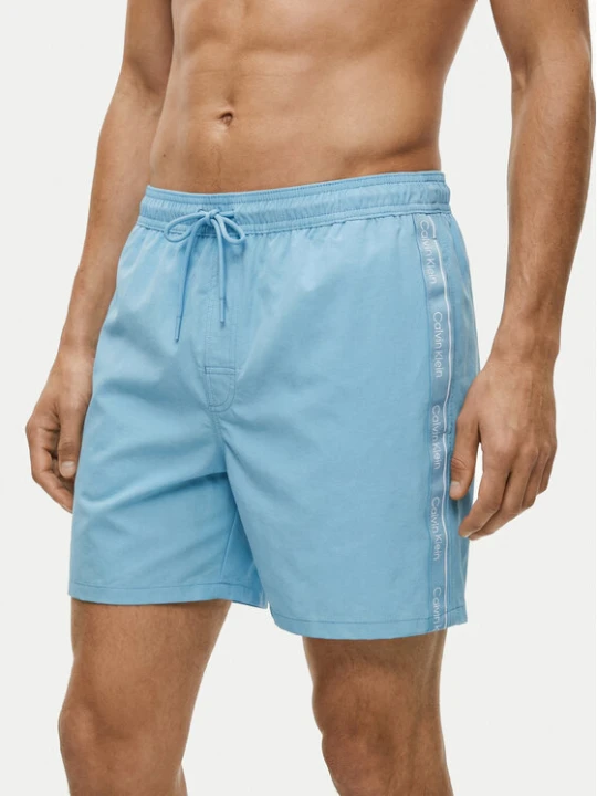 Zdjęcie produktu Calvin Klein Swimwear Szorty kąpielowe LV00N61002 Błękitny Regular Fit Niebieski jasny