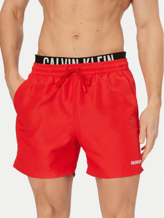 Zdjęcie produktu Calvin Klein Swimwear Szorty kąpielowe LV00N61015 Czerwony ciemny Regular Fit