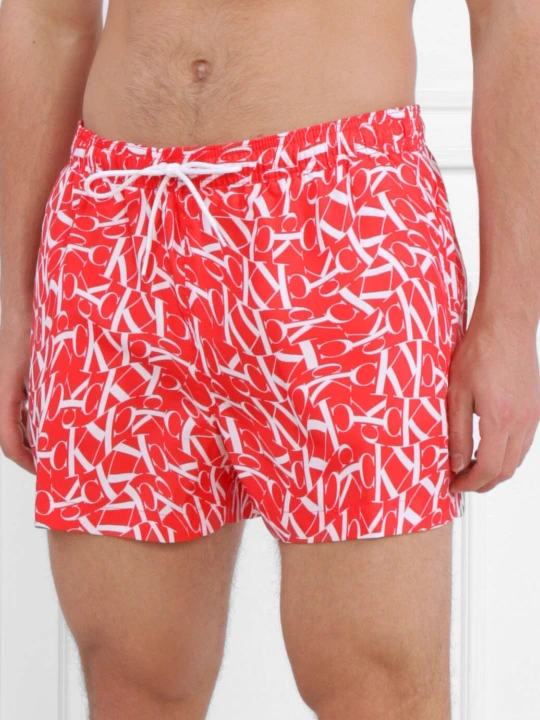 Zdjęcie produktu Calvin Klein Swimwear Szorty kąpielowe MEDIUM DRAWSTRING-PRINT | Regular Fit czerwony