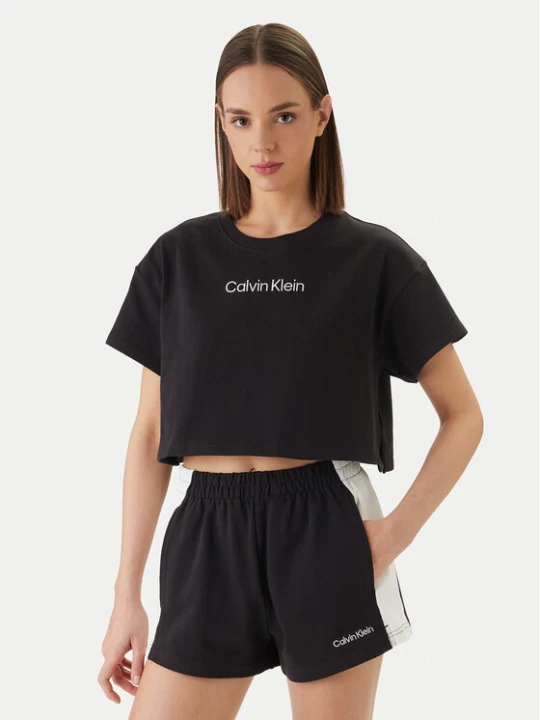 Zdjęcie produktu Calvin Klein Swimwear T-Shirt LV00Q61201 Czarny Relaxed Fit