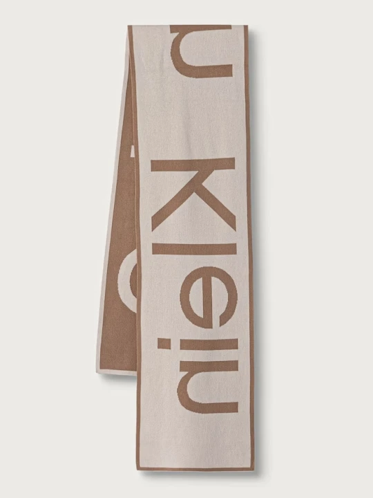 Zdjęcie produktu Calvin Klein szalik damski z bawełną beżowy