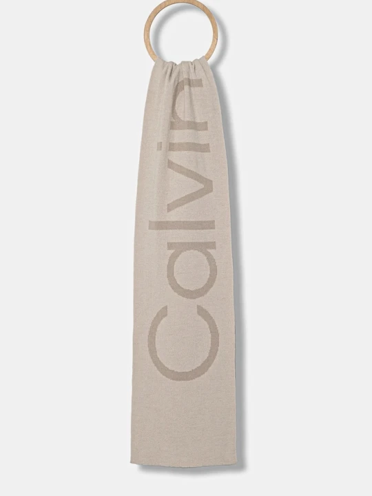 Zdjęcie produktu Calvin Klein szalik wełniany beżowy