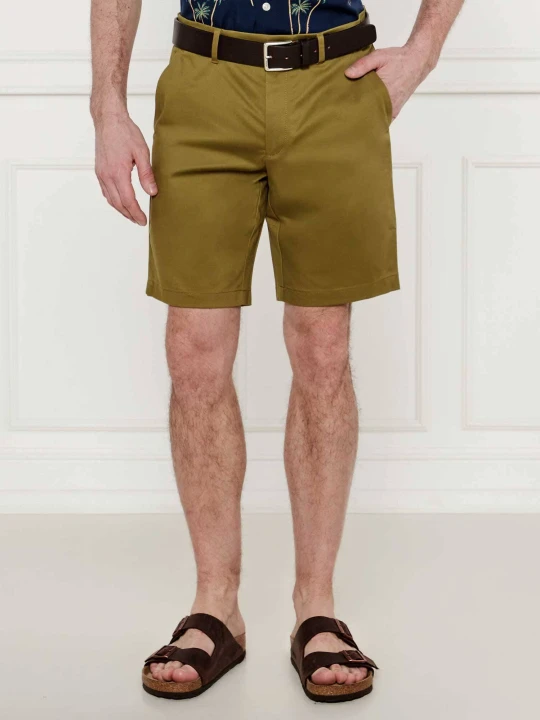 Zdjęcie produktu Calvin Klein Szorty chino SATEEN | Slim Fit | stretch oliwkowy