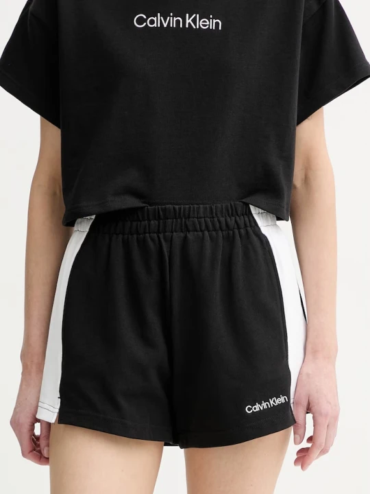 Zdjęcie produktu Calvin Klein szorty dresowe damskie bawełniane czarny