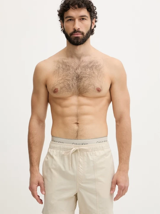 Zdjęcie produktu Calvin Klein szorty kąpielowe męskie beżowy