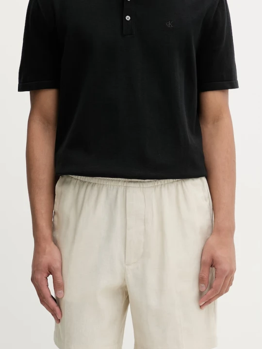 Zdjęcie produktu Calvin Klein szorty męskie z lnem beżowy