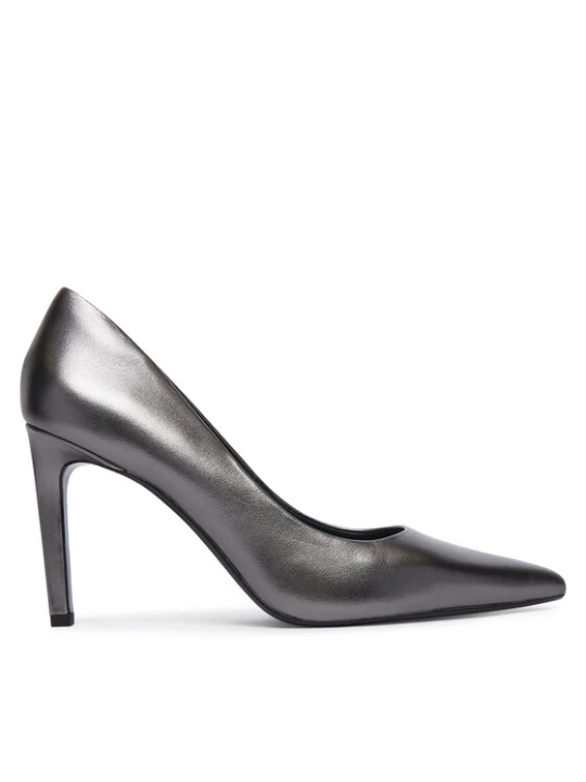 Zdjęcie produktu Calvin Klein Szpilki Ess Stiletto 90 Met Lth HW0HW03436 Szary ciemny