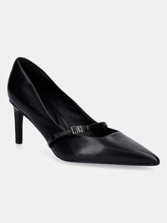 Zdjęcie produktu Calvin Klein szpilki skórzane ESS STILETTO 70 MJ LTH HDW czarny