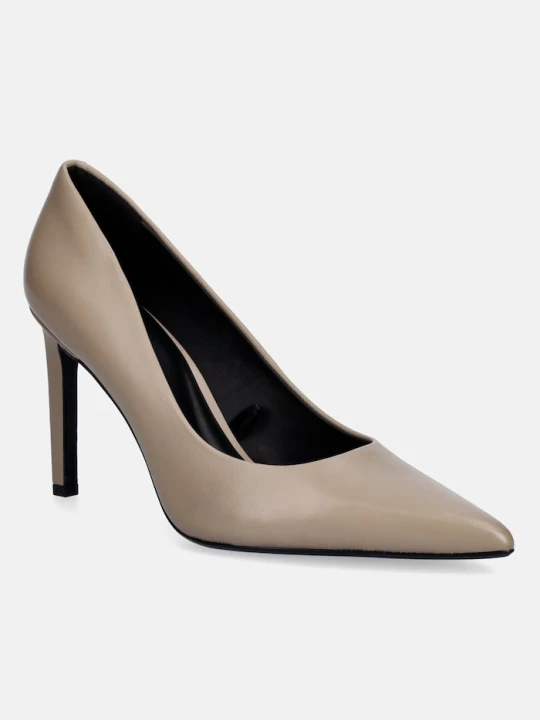 Zdjęcie produktu Calvin Klein szpilki skórzane ESS STILETTO 90 beżowy