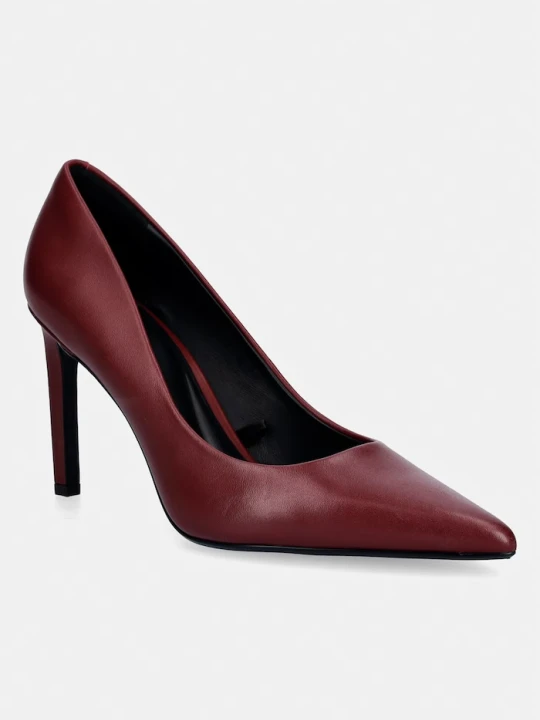Zdjęcie produktu Calvin Klein szpilki skórzane ESS STILETTO 90 bordowy