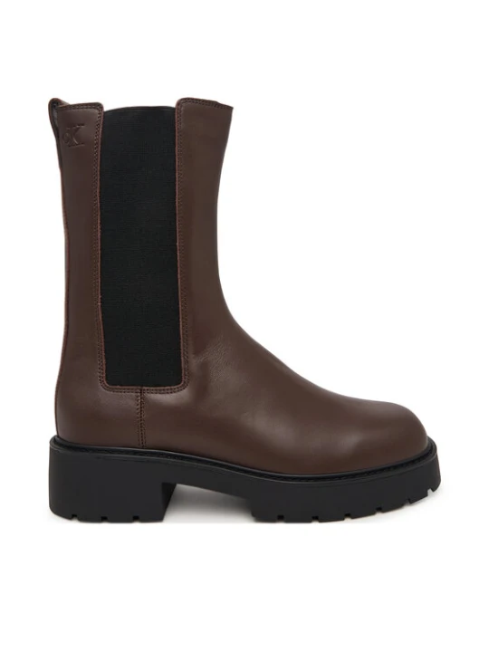 Zdjęcie produktu Calvin Klein Sztyblety Chunky Mid Chelsea Boot Lth YW0YW01909 Brązowy ciemny