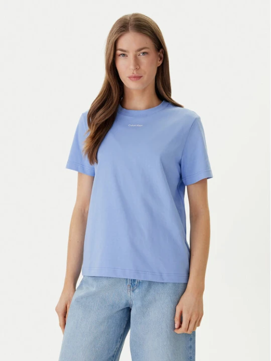 Zdjęcie produktu Calvin Klein T-Shirt 20s Classic Logo LV147C857G Niebieski Regular Fit