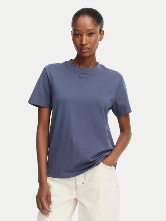 Zdjęcie produktu Calvin Klein T-Shirt 20s Classic Logo LV147C857G Niebieski Regular Fit