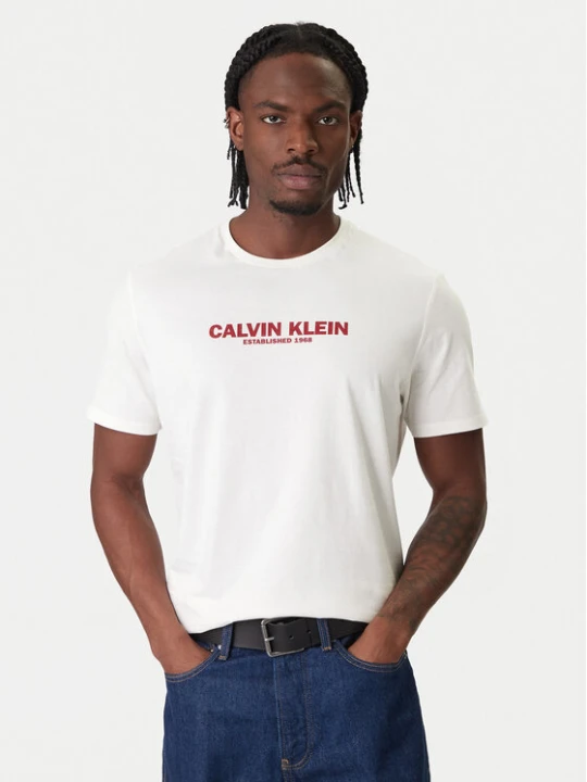 Zdjęcie produktu Calvin Klein T-Shirt 30s Graphic LV04RE820G Biały Regular Fit