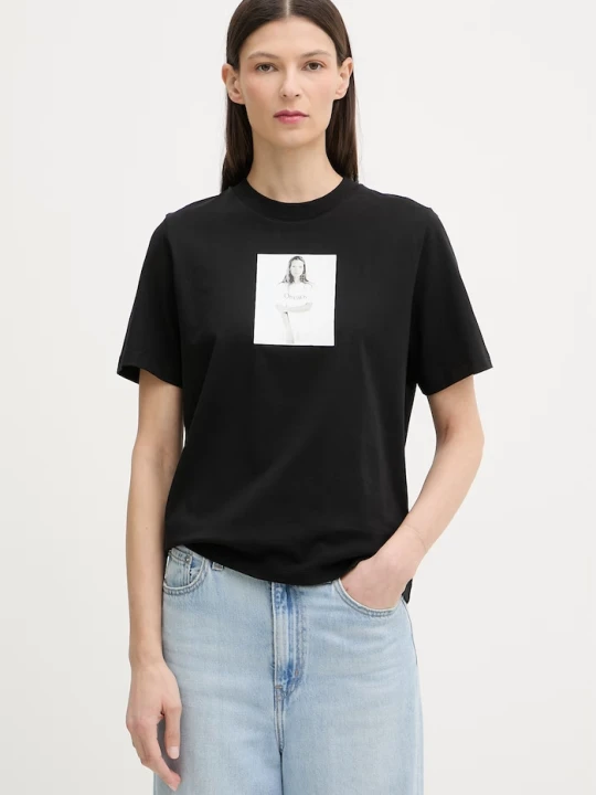 Zdjęcie produktu Calvin Klein T-shirt basic damski bawełniany czarny