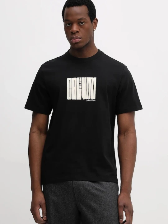 Zdjęcie produktu Calvin Klein t-shirt bawełniany czarny