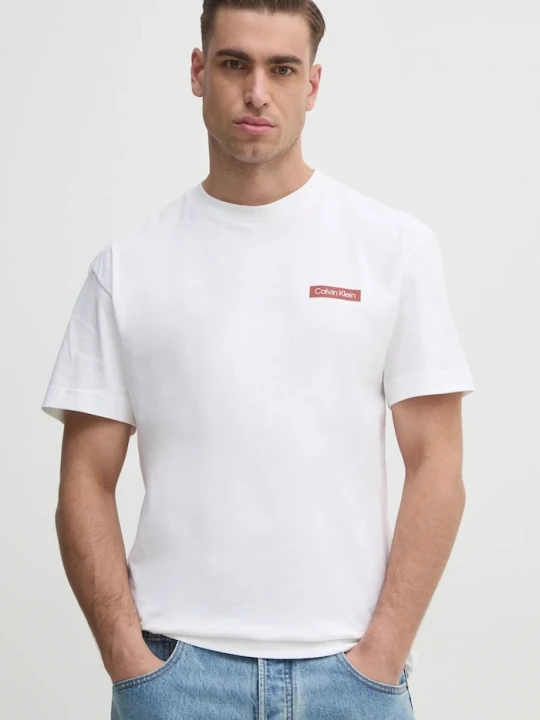Zdjęcie produktu Calvin Klein t-shirt bawełniany biały