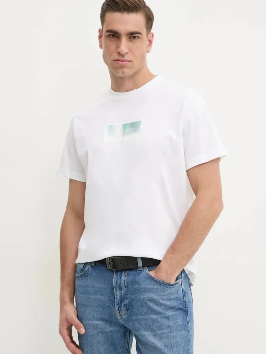 Zdjęcie produktu Calvin Klein t-shirt bawełniany biały
