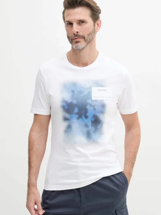 Zdjęcie produktu Calvin Klein t-shirt bawełniany biały