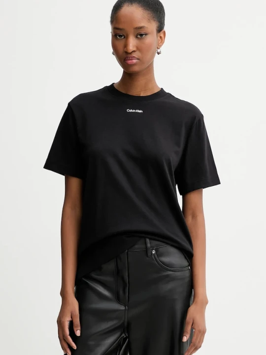 Zdjęcie produktu Calvin Klein T-shirt damski bawełniany czarny