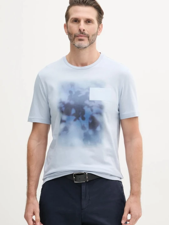 Zdjęcie produktu Calvin Klein t-shirt bawełniany niebieski