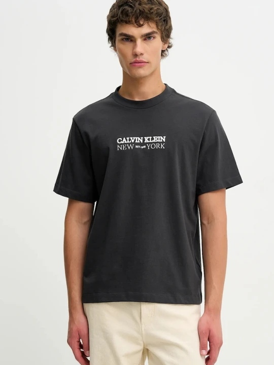 Zdjęcie produktu Calvin Klein t-shirt bawełniany szary