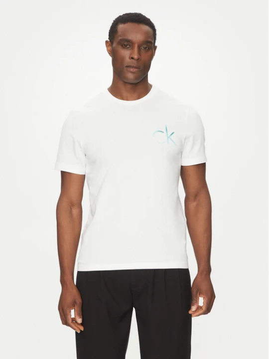 Zdjęcie produktu Calvin Klein T-Shirt Chest Logo K10K114146 Biały Regular Fit