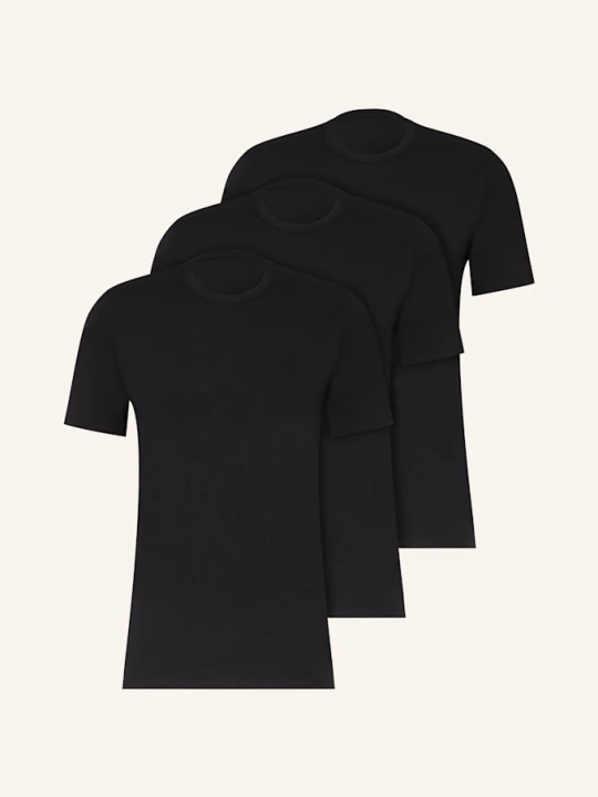 Zdjęcie produktu Calvin Klein T-Shirt Cotton Stretch Blend, 3 Szt. schwarz CZARNY