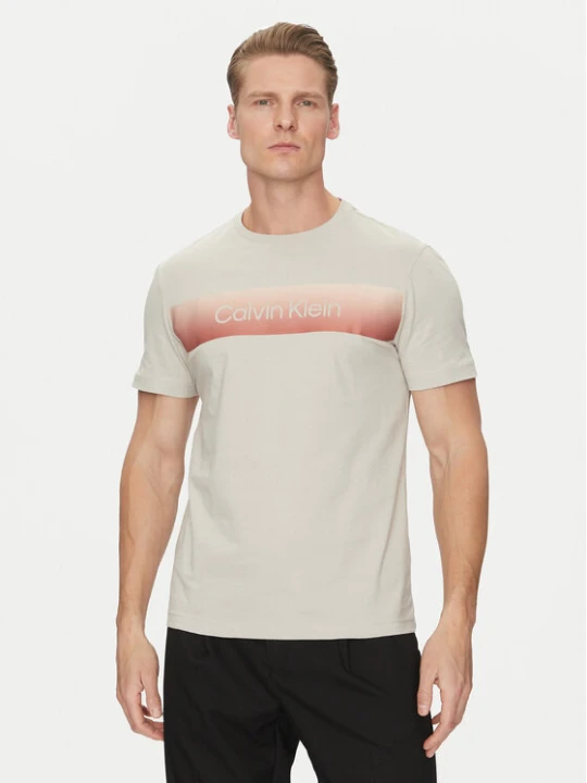 Zdjęcie produktu Calvin Klein T-Shirt Linear Ombre K10K114163 Szary Regular Fit