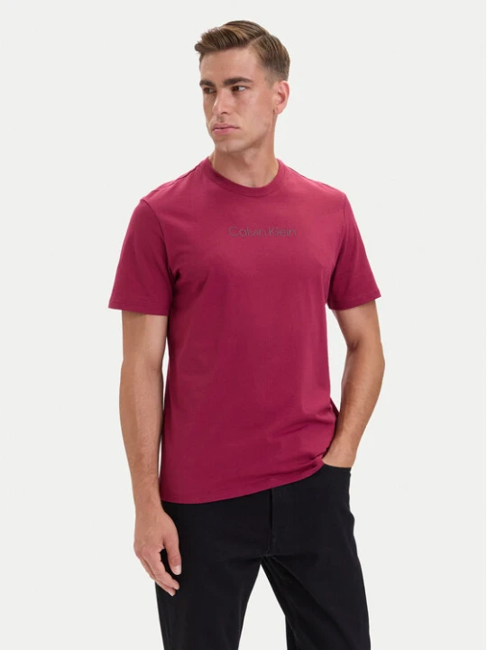 Zdjęcie produktu Calvin Klein T-Shirt Logo 30s LV04LD230G Czerwony ciemny Regular Fit