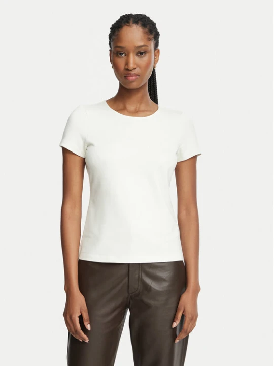 Zdjęcie produktu Calvin Klein T-Shirt LV044J208G Kremowy Regular Fit