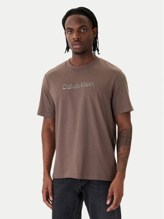 Zdjęcie produktu Calvin Klein T-Shirt LV04LF813G Beżowy Regular Fit