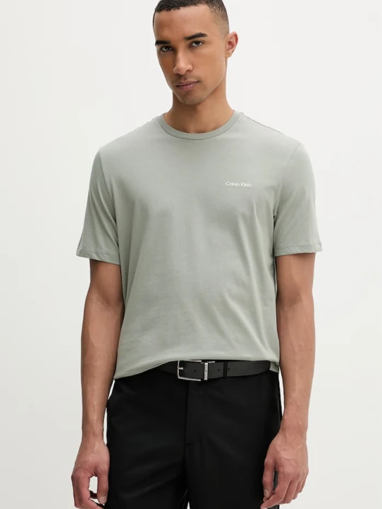 Zdjęcie produktu Calvin Klein t-shirt męski bawełniany zielony