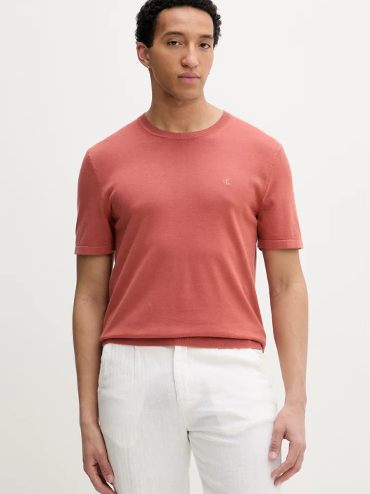 Zdjęcie produktu Calvin Klein T-shirt męski bawełniany pomarańczowy