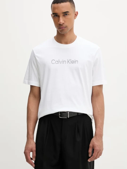 Zdjęcie produktu Calvin Klein T-shirt męski bawełniany beżowy