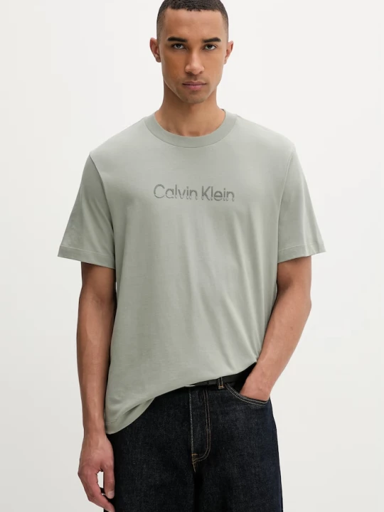 Zdjęcie produktu Calvin Klein T-shirt męski bawełniany zielony