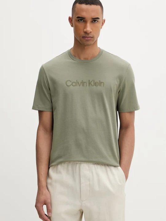 Zdjęcie produktu Calvin Klein T-shirt męski bawełniany zielony