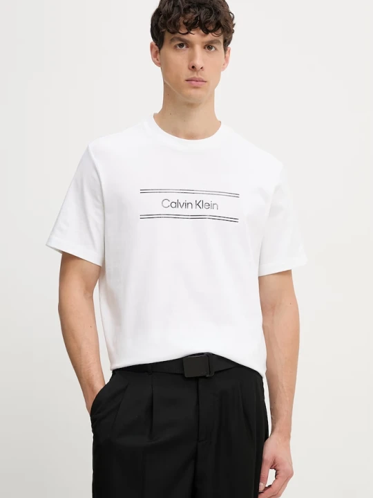 Zdjęcie produktu Calvin Klein T-shirt męski bawełniany biały