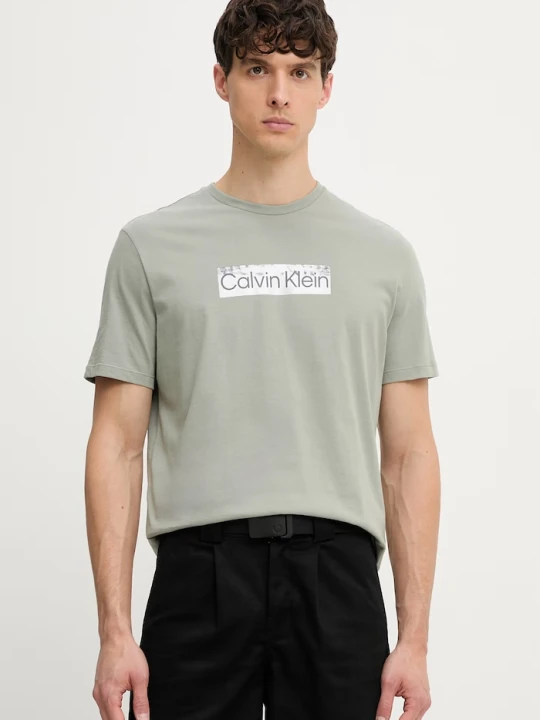 Zdjęcie produktu Calvin Klein T-shirt męski bawełniany zielony