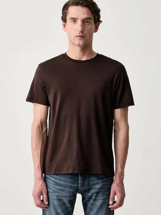 Zdjęcie produktu Calvin Klein T-shirt męski bawełniany brązowy