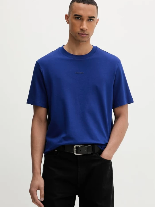 Zdjęcie produktu Calvin Klein T-shirt męski bawełniany z elastanem niebieski