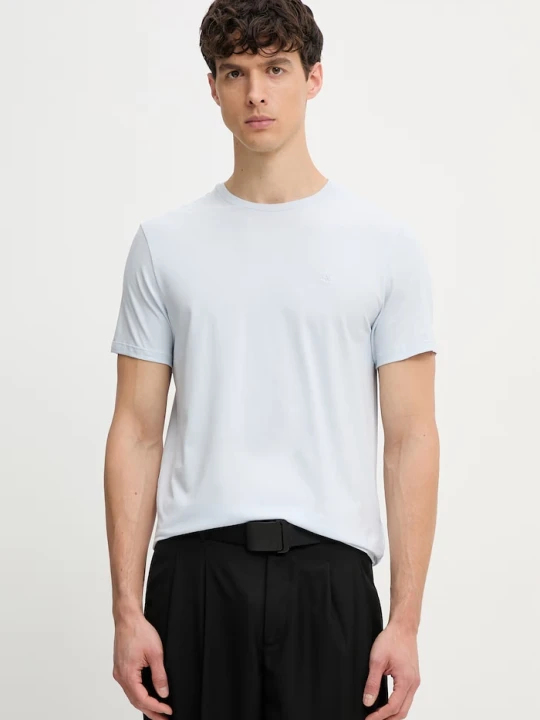 Zdjęcie produktu Calvin Klein T-shirt męski bawełniany z elastanem niebieski