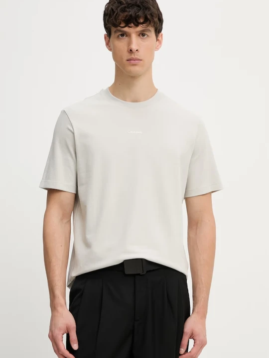 Zdjęcie produktu Calvin Klein T-shirt męski bawełniany z elastanem szary
