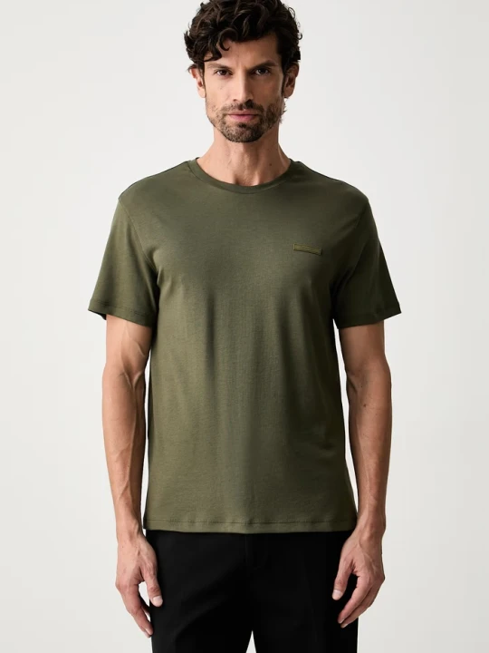 Zdjęcie produktu Calvin Klein T-shirt męski bawełniany zielony