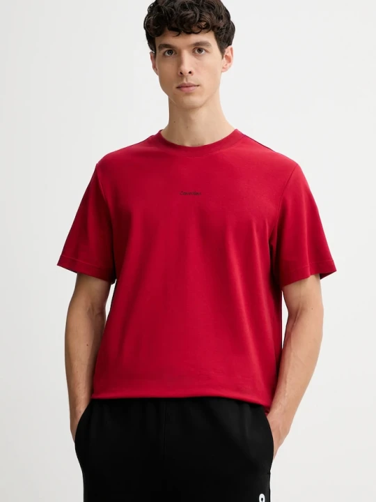 Zdjęcie produktu Calvin Klein T-shirt męski bawełniany z elastanem czerwony