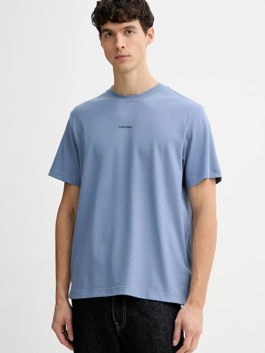 Zdjęcie produktu Calvin Klein T-shirt męski bawełniany z elastanem fioletowy